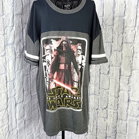 STAR WARS Gray and Black The Force Awakens Shirt 2XL - Picture 1 of 5